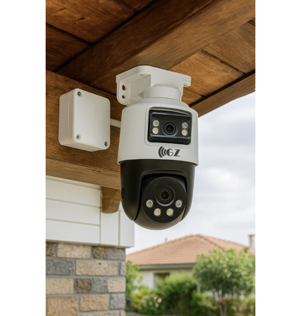 GZPTMINI2M-X2: doppio canale 1080p (fisso + PT), illuminazione IR e luce bianca, IP66